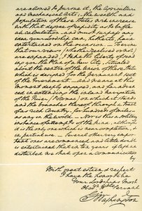 1793年4月22日、ジョージワシントンからフィラデルフィアのバッカン伯爵への手紙 作： George Washington