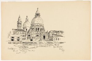 マリア・デッラ・サルーテ、ヴェネツィア、イタリア、旅行のスケッチ 作： George Washington Maher