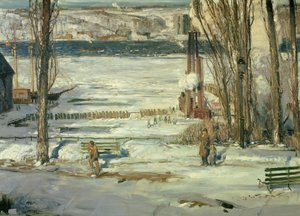 朝の雪-ハドソン川、1910