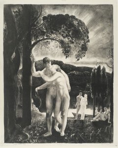 Amour、Men Like Godsシリーズ、1923年（織り紙のリソ） 作： George Wesley Bellows