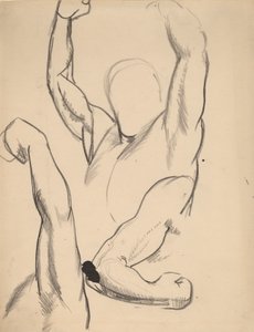 ボクサーの腕、1916 年。 作： George Wesley Bellows