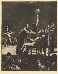 ラウンドの間、大きな、最初の石、1916 年。 作： George Wesley Bellows