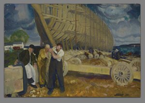 船の建造者 作： George Wesley Bellows