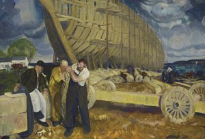 船のビルダー、1916 作： George Wesley Bellows
