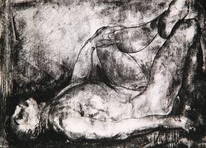 彼の背中の男、ヌード、1916年頃 作： George Wesley Bellows