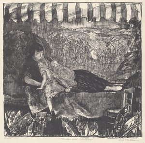 母と子、1916年。