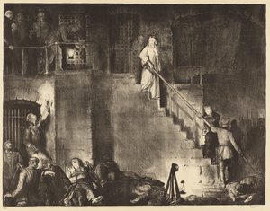 エディス・キャベルの殺害、1918年。 作： George Wesley Bellows