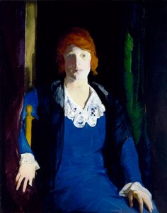 "Portrait of Florence Pierce" Peinture de George Bellows (1882-1925) 1914 - 油彩・木 - 96,5x76,2 - Museum of Fine Arts, Houston 作： George Wesley Bellows