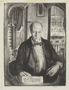 自画像、1921 作： George Wesley Bellows