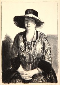 ブラックハット、1921年 作： George Wesley Bellows
