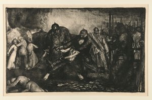 The Enemy Arrive または The Germans Arrive (戦争シリーズより) 作： George Wesley Bellows