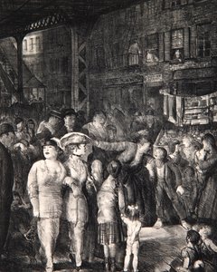 ストリート、1917 作： George Wesley Bellows