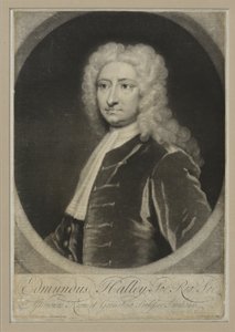 エドモンド・ハレー、1705年頃（彫刻） 作： George White