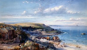 マウントベイフィッシングビレッジ（マウスホール）1860（紙とトイレットペーパーのボディカラー） 作： George Wolfe