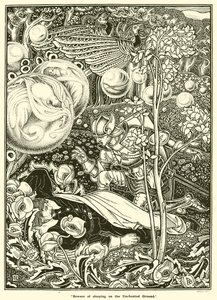 魅惑の地で眠ることに気をつけろ！（彫刻 作： George Woolliscroft Rhead