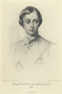 プリンスオブウェールズ、将来のエドワード7世王、18歳の1858年 作： George after Richmond
