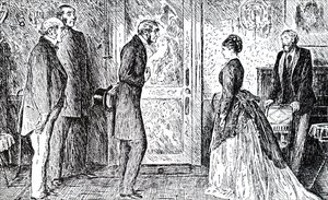 ウィルキー・コリンズの「ムーンストーン」の一場面。 作： George du Maurier