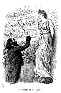 Au Clair de la Lune：催眠術の力、1894 作： George du Maurier
