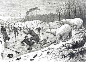 新たな氷河期の到来を確信したロンドン市民を描いた漫画 作： George du Maurier