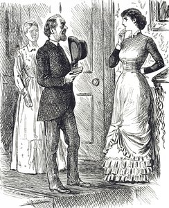 異なるタイプのガスメーターを使用している様子を描いた漫画 作： George du Maurier