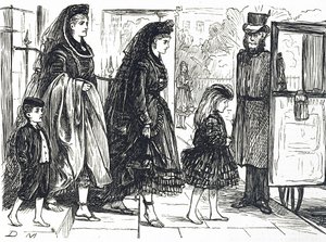 足が変形しないように自然な履物を使う人を描いた漫画 作： George du Maurier
