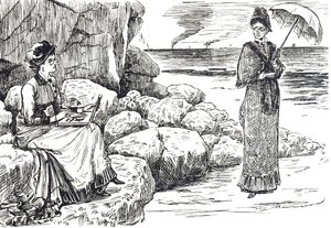眼鏡をかけた女性を描いた漫画 作： George du Maurier