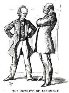 The Phrenology Argument - Again」というタイトルの漫画に「The Futility of Argument」というキャプションがついている。