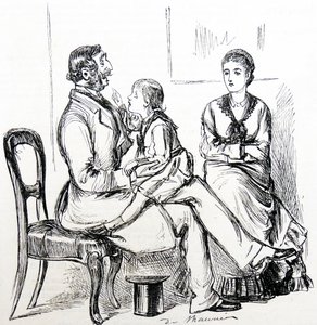 差し歯を治すためのゴムに魅せられた子供たち 作： George du Maurier