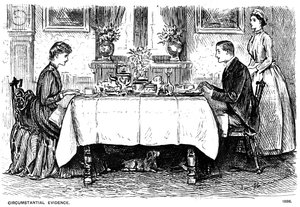 状況証拠、1886年1891年 作： George du Maurier