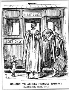 Agneta Frances Ramsayに敬意を表します！ 1887年6月、ケンブリッジ 作： George du Maurier