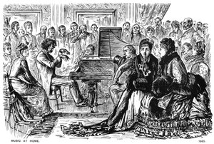 自宅での音楽、1885年1891年。 作： George du Maurier