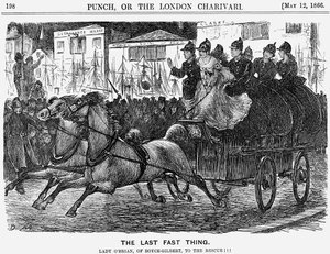 「ラスト・ファスト・シング」、1866年 作： George du Maurier
