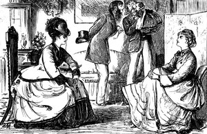 イギリスの上流階級のカップル 作： George du Maurier
