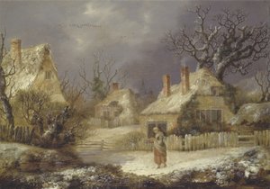 冬の風景（キャンバスに油彩） 作： George of Chichester Smith