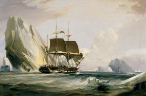 南極海を航行するオーリガ号 作： ジョージ・ザ・エルダー・チェンバース