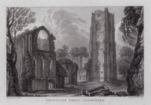 ヨークシャー州ファウンテンズ・アビー（彫刻作品 作： George the Younger Cuitt