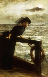 海辺の黒人女性 作： George van den Bos