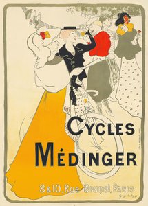 Cycles Médinger, 1897. 作： Georges Alfred Bottini
