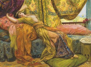 リクライニングビューティー。 作： Georges Antoine Rochegrosse