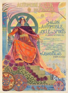 自動車、サイクル、スポーツ ショー、1901 年 1 月 25 日 - 2 月 10 日。 作： Georges Antoine Rochegrosse