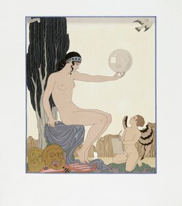 Uma musa inspira um artista 作： Georges Barbier