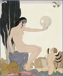 ミューズはアーティストにインスピレーションを与える 作： Georges Barbier