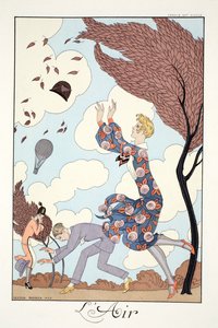 「ファルバラスとファンフルーシェ、現在、過去、未来のモードの年鑑」より空気 作： Georges Barbier