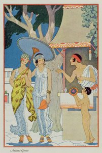 「The Art of Perfume」に登場する古代ギリシャのパブ。 1912年（ポチョワールプリント）