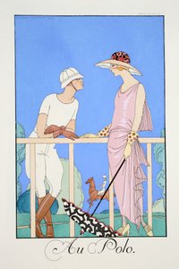 ファルバラスとファンフルーシェ、現在、過去、未来のモードの年鑑より、ポロで 作： Georges Barbier