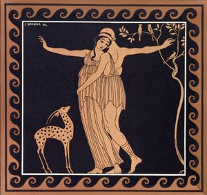 タマラ・カルサヴィナ（1885-1978）とのバレエシーン（1914年）（ポチョワールプリント）
