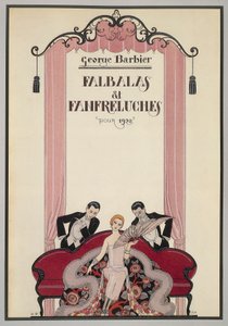 1925 年のアルマナック、Falbalas et Fanfreluches の表紙、George Barbier (1882-1932)、フランス、20 世紀