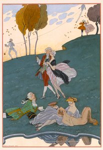 Fetes Galantes、Paul Verlaineによる「Fetes Galantes」のイラスト（1844-96）