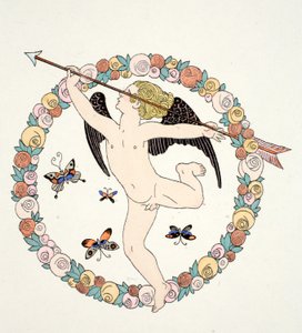 「ファルバラスとファンフルーシェ、現在、過去、未来のモードの年鑑」の口絵 作： Georges Barbier