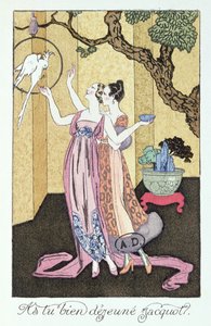 「おいしい夕食を食べましたか、ジャコ?」 作： Georges Barbier